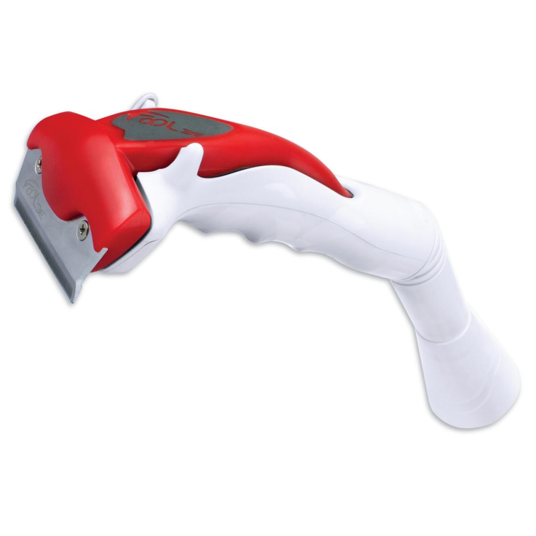 Étrille Foolee One Pour Chien/chat - Taille L (pour Animaux Jusqu'à 40 Kg), Manche Ergonomique, Couleur Orange
