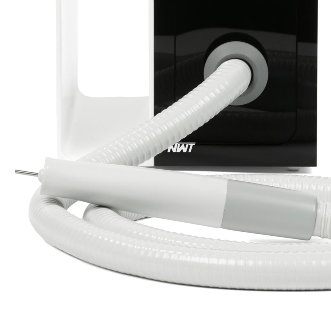 O MasterVac Mobile possui um punho de precisão baseado em tecnologia odontológica, que permite que punho seja limpo, desinfetado e pode ir a auto-clave.